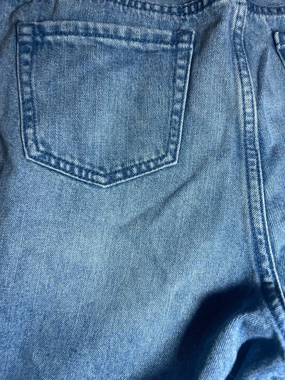 Children's Place Girls Denim Short Overalls Distressed Jean Shortalls Size 16